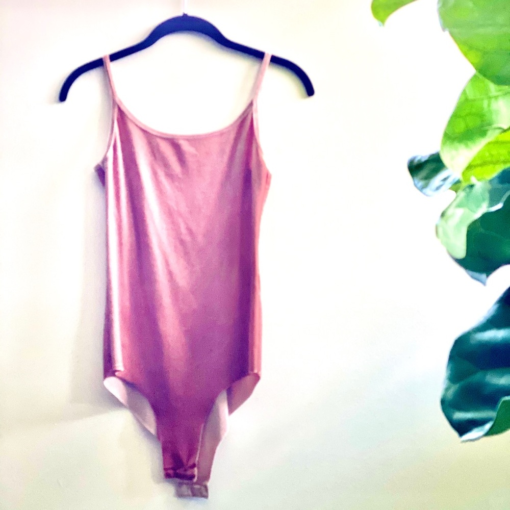 Velvet pink bodysuit